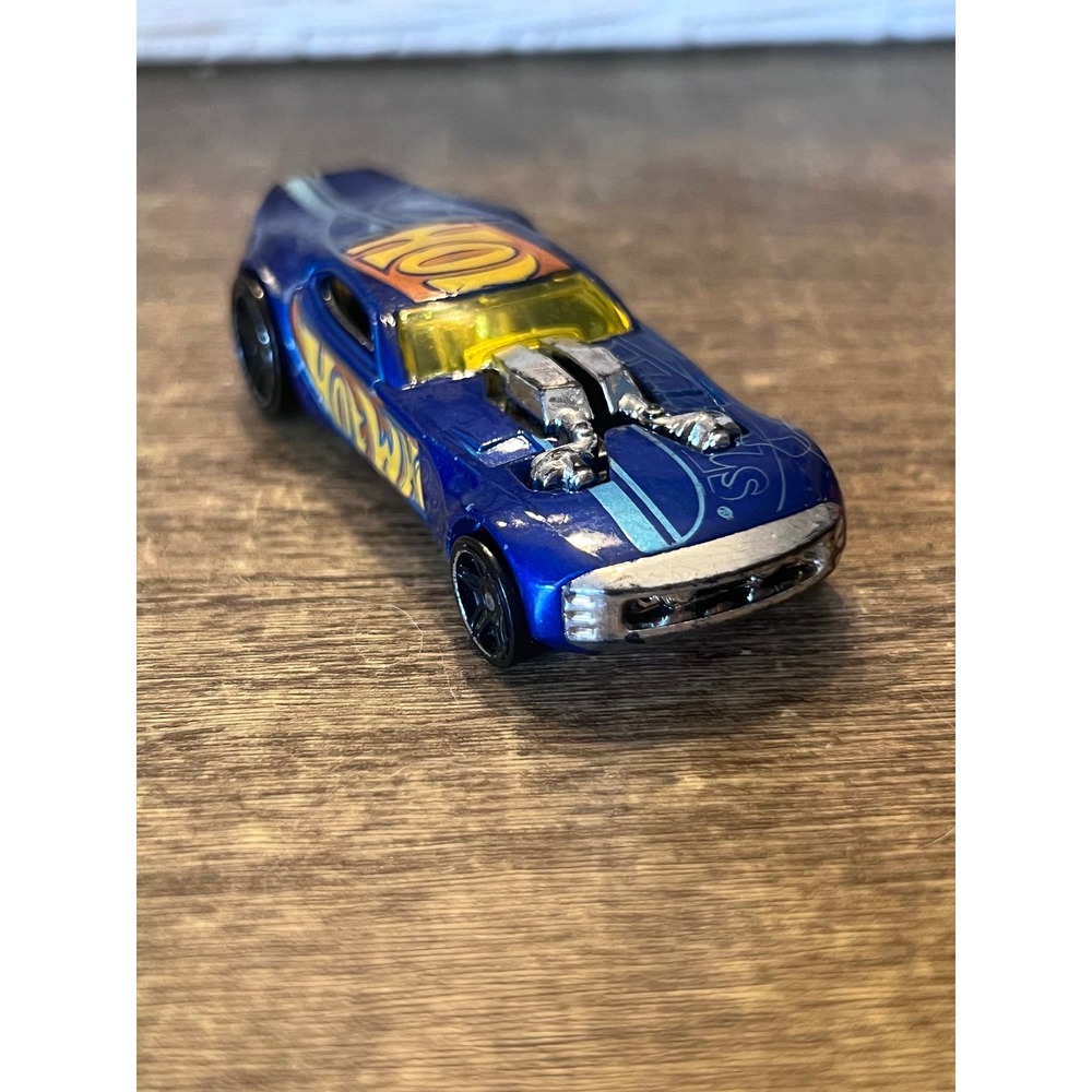 Hot Wheels 2006 Nitro Doorslammer Blue Logo Race Car Loose Die Cast EUC